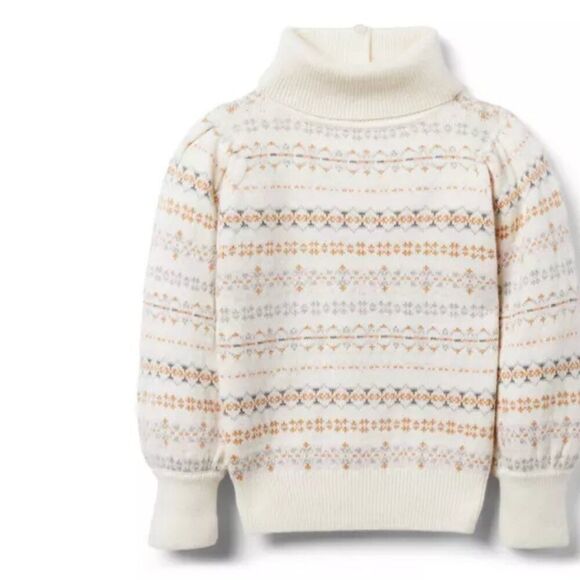 Janie and Jack 100048066 The Fair Isle Turtleneck Sweater 12-18months NWT - Picture 1 of 7